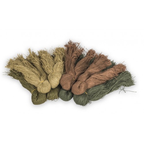 Ghillie fiber yarns woodland