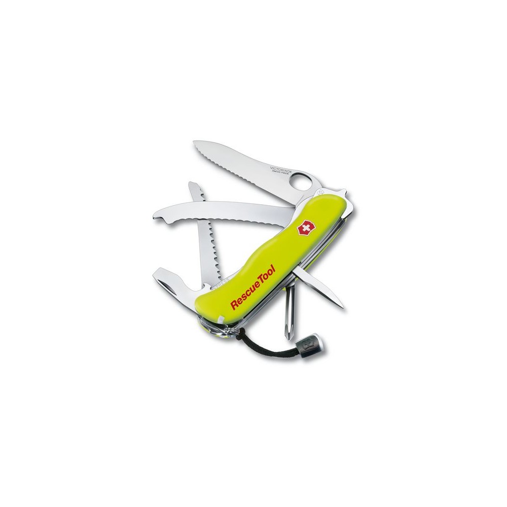Couteau Rescue Tool jaune fluo