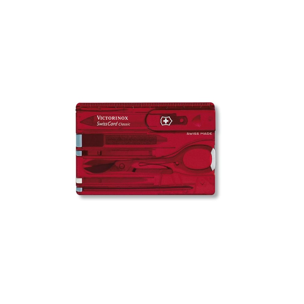 SWISS CARD CLASSIC, rouge transp.