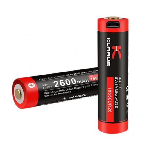 Batterie Lithium-Ion 18650 3,6 V 2600mAh aufladbar