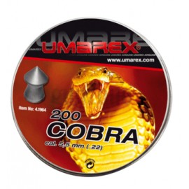 Plombs 5.5mm Cobra Pointed Pellets 1.02g 200rds