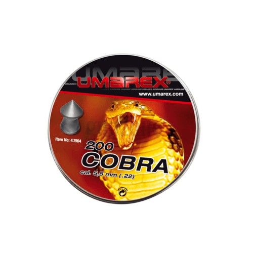 Plombs 5.5mm Cobra Pointed Pellets 1.02g 200rds