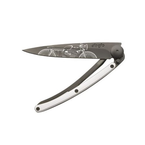 Couteau Deejo Black Tattoo - Café Racer WG