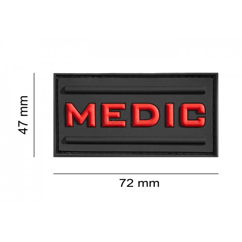 PATCH Medic Rubber Patch Blackmedic NOIR ROUGE