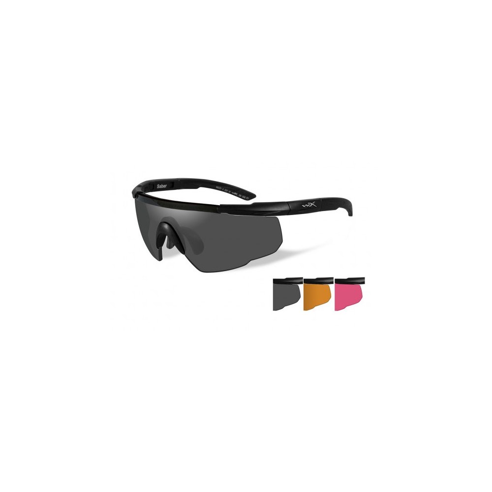 Lunettes de protection balistiques Saber rouge