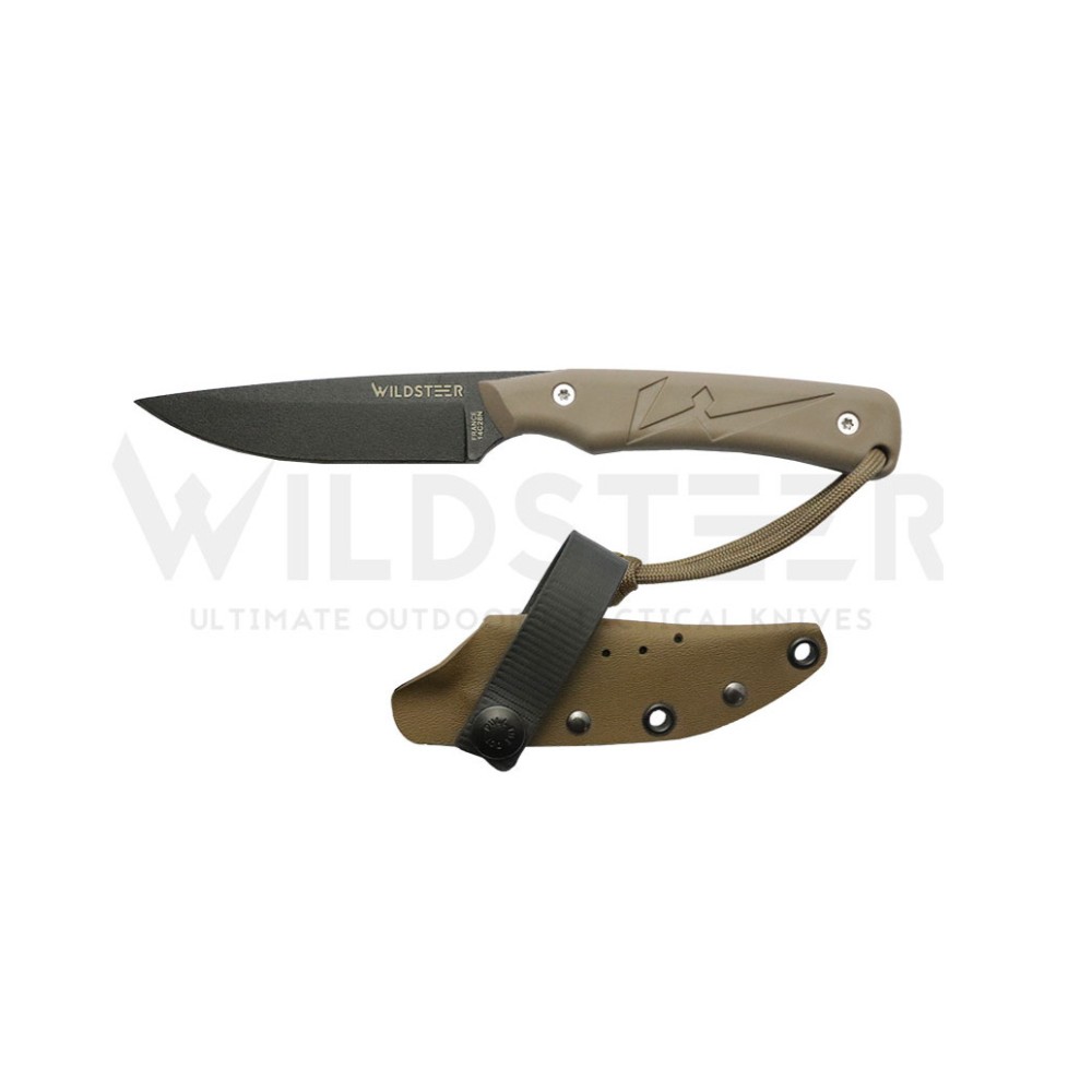 Couteau Wildsteer Troll lame noire manche Coyote