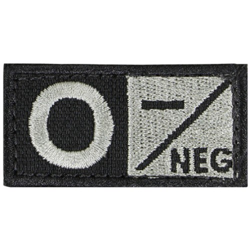 BLUTGRUPPEN ABZEICHEN 2.5x5cm SCHWARZ 0-