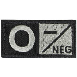 BADGE GROUPE SANGUIN 2.5x5cm NOIR 0-