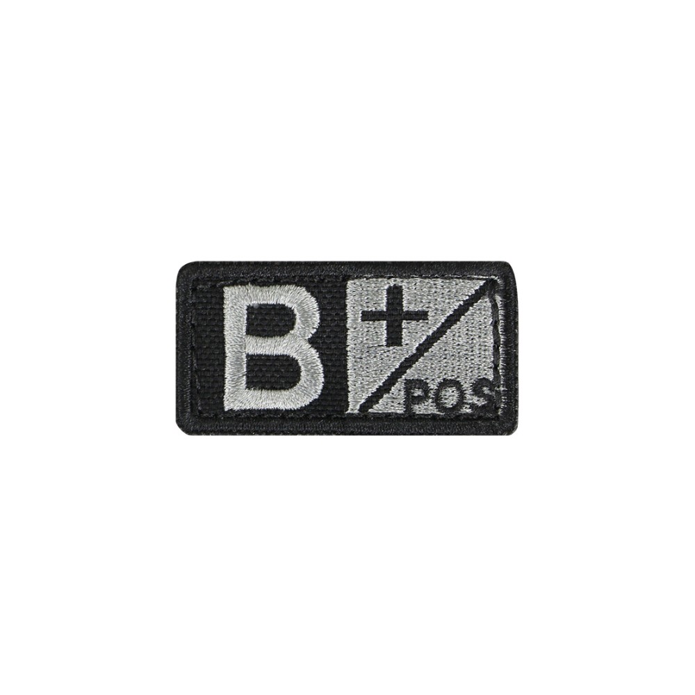 BLUTGRUPPEN ABZEICHEN 2.5x5cm SCHWARZ B+