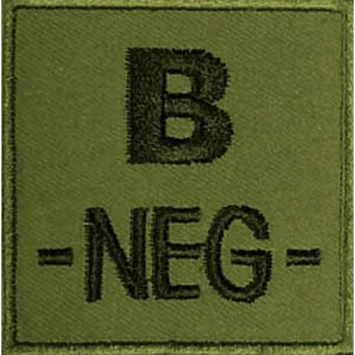 Blutgruppenabzeichen 5 x 5cm grün B-