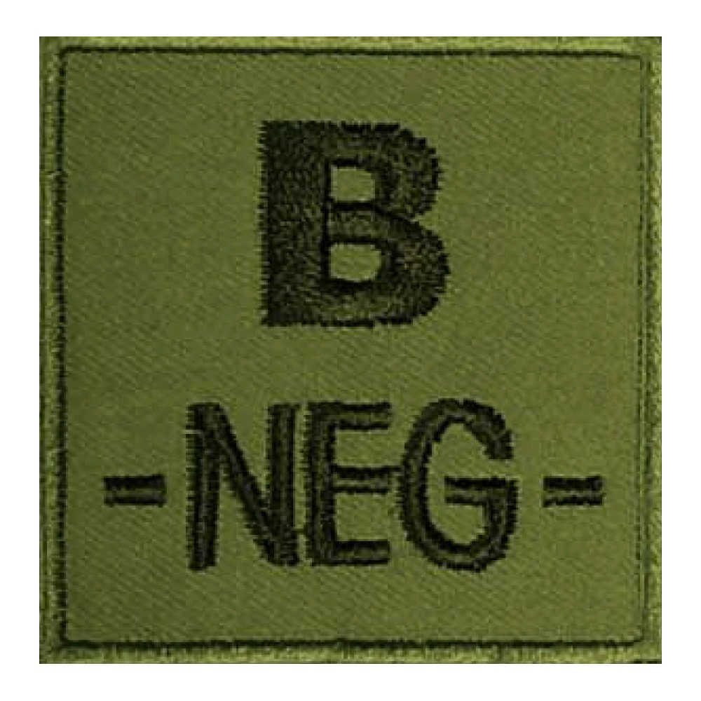 Blutgruppenabzeichen 5 x 5cm grün B-