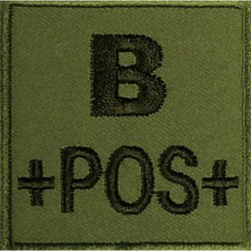 Blutgruppenabzeichen 5 x 5cm grün B+