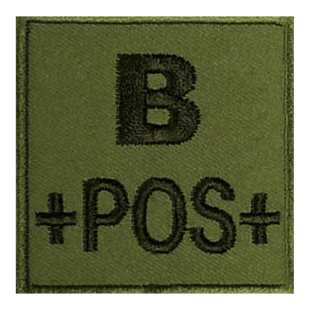 Blutgruppenabzeichen 5 x 5cm grün B+
