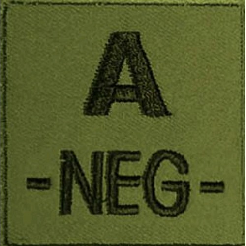 Blutgruppenabzeichen 5 x 5cm grün A-