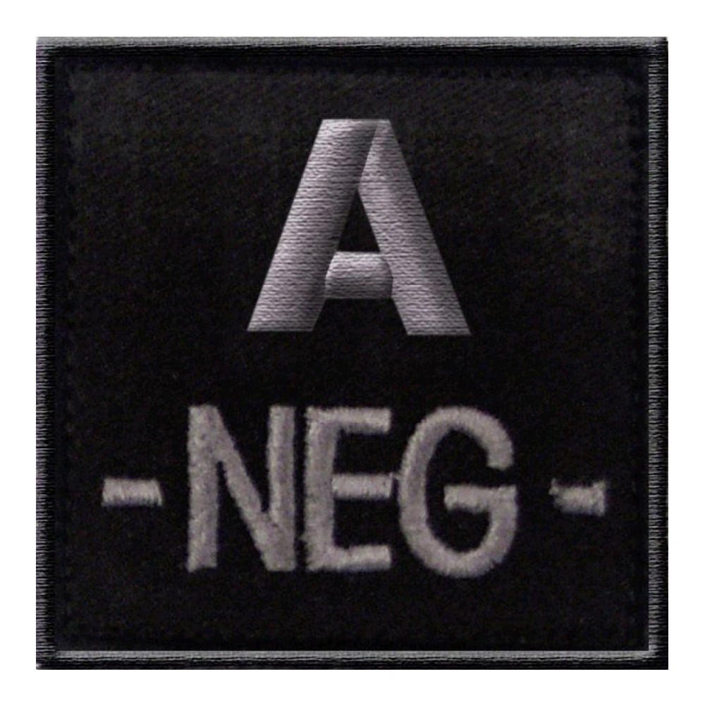 Blutgruppenabzeichen 5 x 5cm schwarz A-