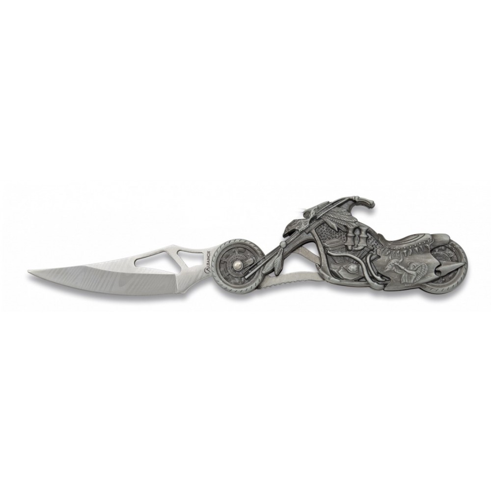 Couteau pliant Moto Albainox. 2 leds