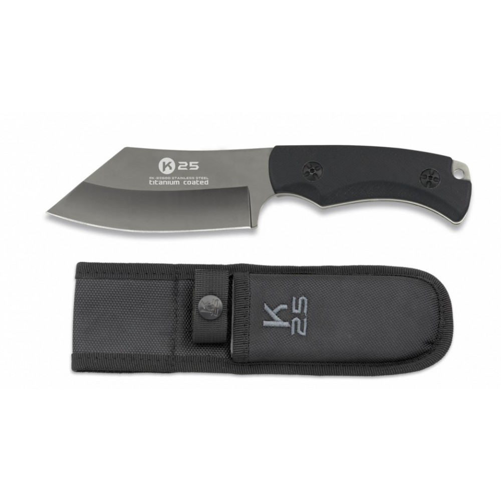 Couteau K25 G10 revêtu titane. Lame 10.8