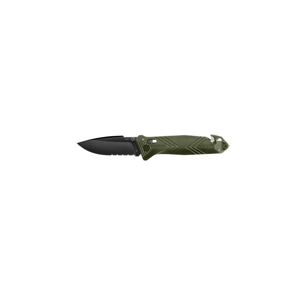 Couteau de poche CAC serration PA6 vert olive