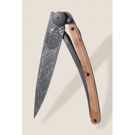 Couteau Deejo - Aigle en bois Genévrier