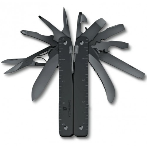 SWISSTOOL NOIR MAT AVEC ETUI NYLON