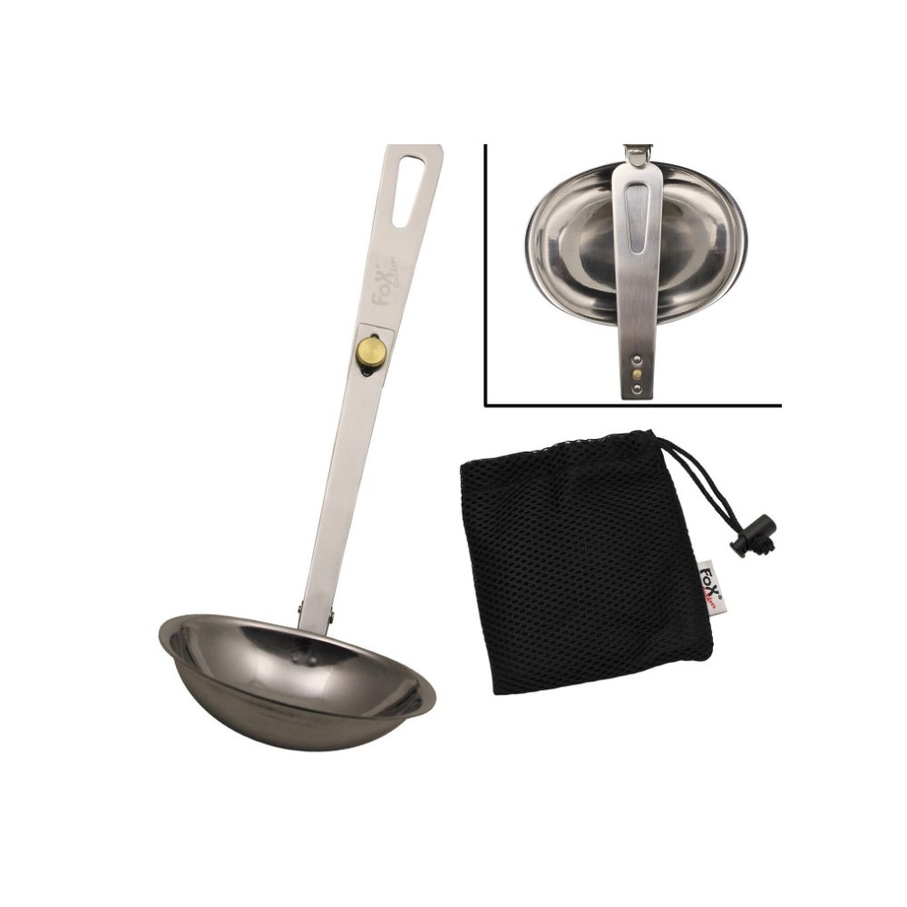 Louche en acier inoxydable, pliable