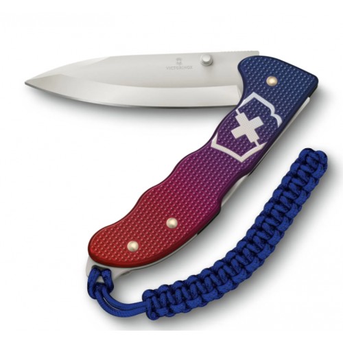 Couteau Evoke Alox bleu/rouge
