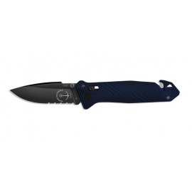 Couteau de poche CAC serration PA6 bleu marine