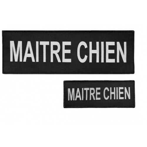 Lot dossard + bande poitrine "MAITRE CHIEN"