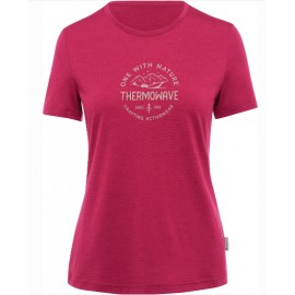 T-shirt femme merino thermowave life red
