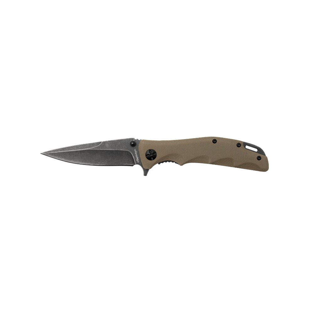 Couteau Fox Edge Mandatory Fun Tan Micarta