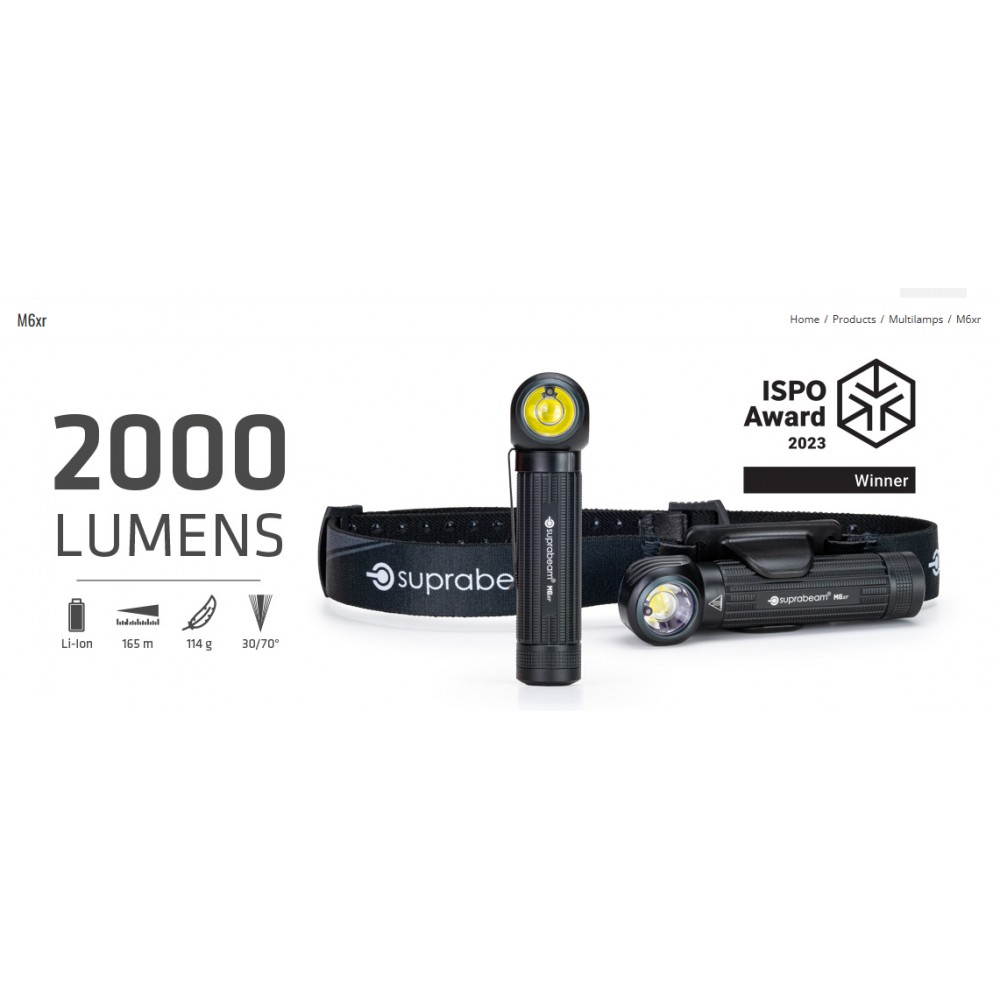 Lampe torche M6xr BodyGuard, 2000 lm, Li-Ion 18650
