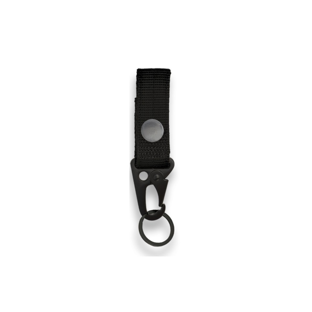 Porte-clé mousqueton, noir, Barbaric