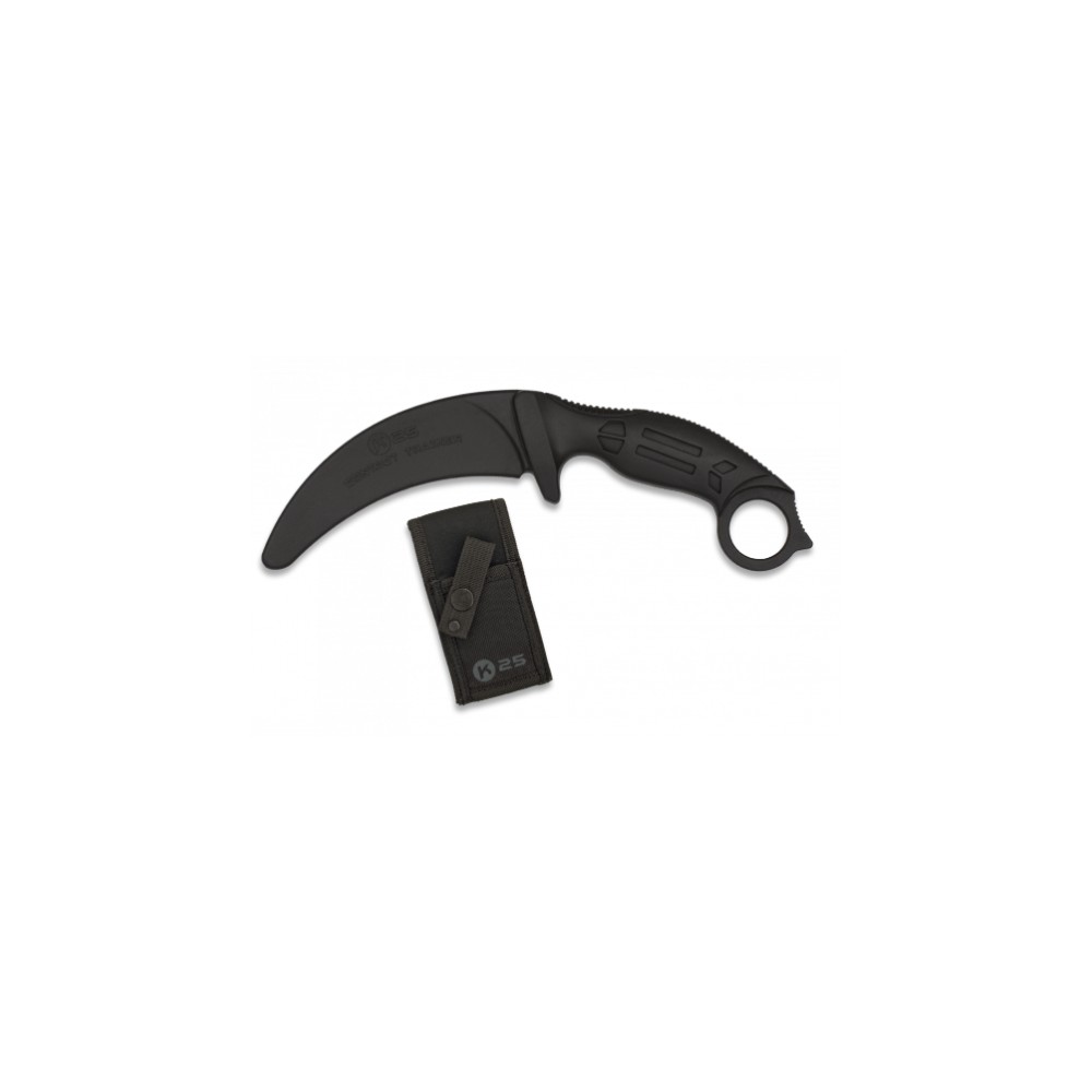 Couteau d'entrainement K25, noir, lame 10,6 cm
